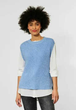 STREET ONE ÄRMELLOSER - Strickpullover - Blau 11 STREET ONE ÄRMELLOSER - Strickpullover - Blau -Trendgeschäft Für Modische Damenbekleidung 3bed55c5429c4b149fa257d967037efb 1