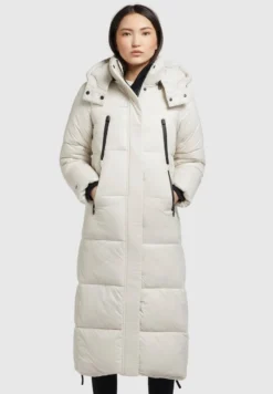 Khujo MELONA SHINY - Wintermantel - Perlweiß