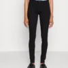 Edc By Esprit MEDIUM RISE - Jeggings - Black Rinse