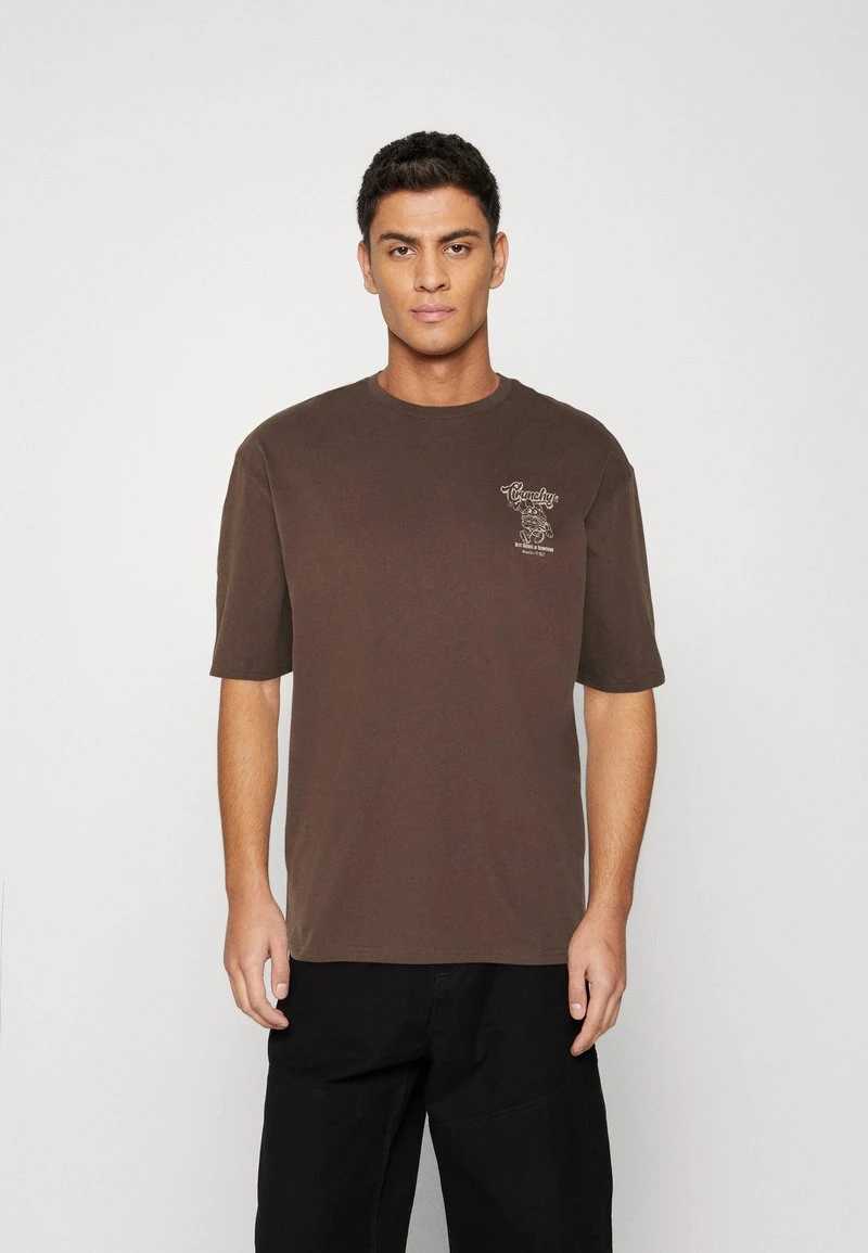 YOURTURN UNISEX - T-Shirt Print - Brown 1 YOURTURN UNISEX - T-Shirt Print - Brown