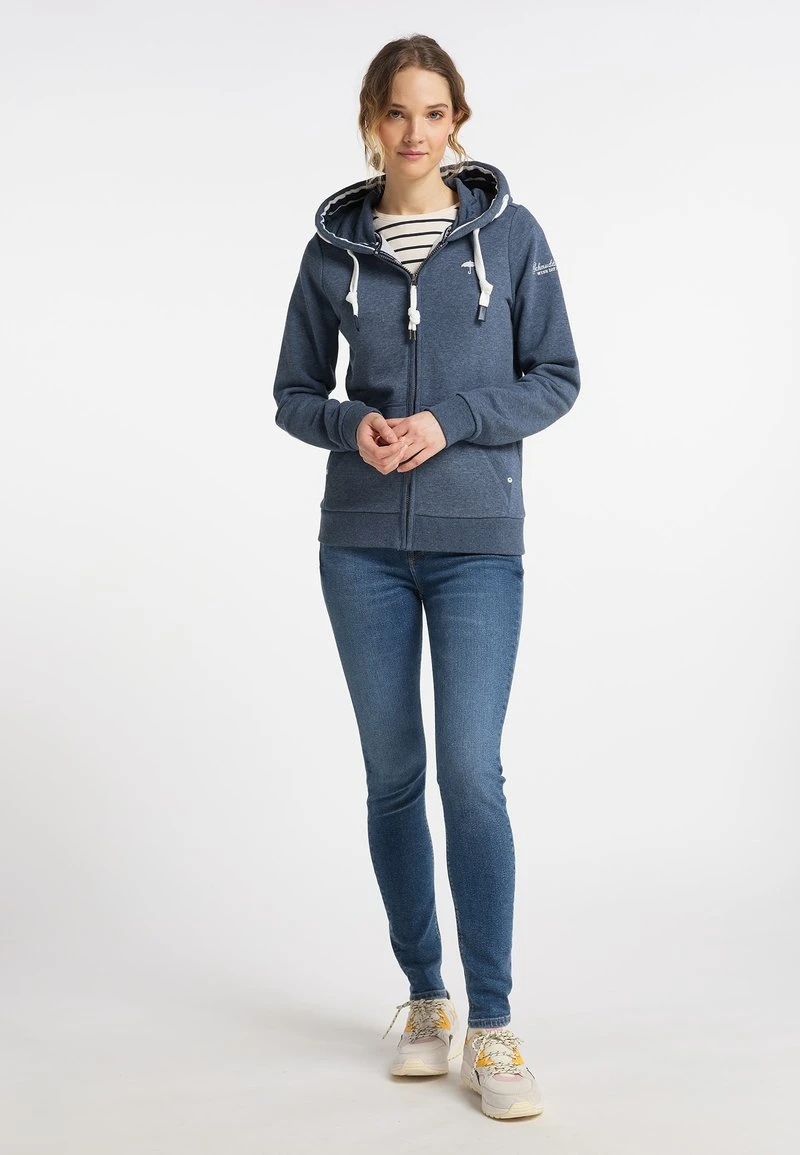 SCHMUDDELWEDDA NAHIMA - Sweatjacke - Rauchmarine Melange 2 SCHMUDDELWEDDA NAHIMA - Sweatjacke - Rauchmarine Melange – Bild 2