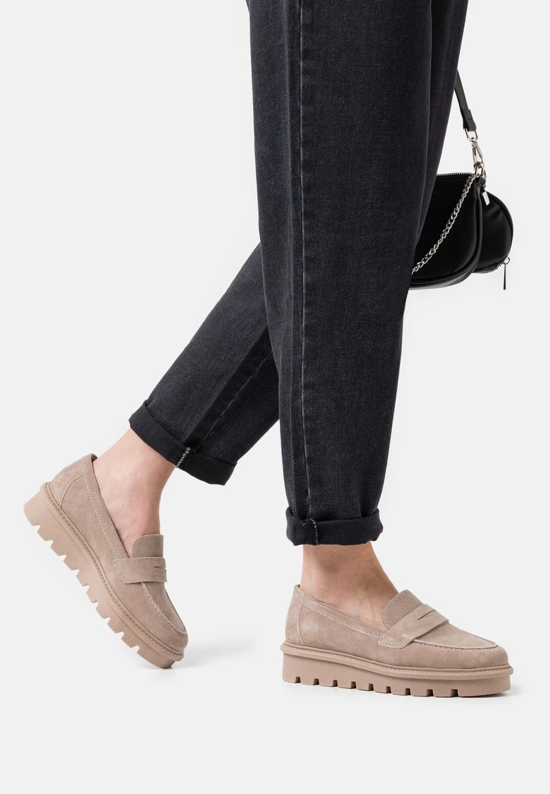 COMFORT LEATHER - Slipper - Taupe 1 COMFORT LEATHER - Slipper - Taupe