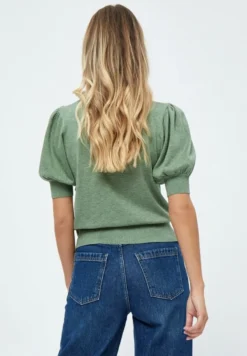 Minus LIVA - T-Shirt Basic - Basil Green Melange -Trendgeschäft Für Modische Damenbekleidung ac998805345349a1808cbb097944d82d