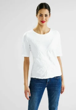 STREET ONE CRASH OPTIK - T-Shirt Basic - Weiß -Trendgeschäft Für Modische Damenbekleidung c0706c7c4ba14072b280bdc20b58c90a 1