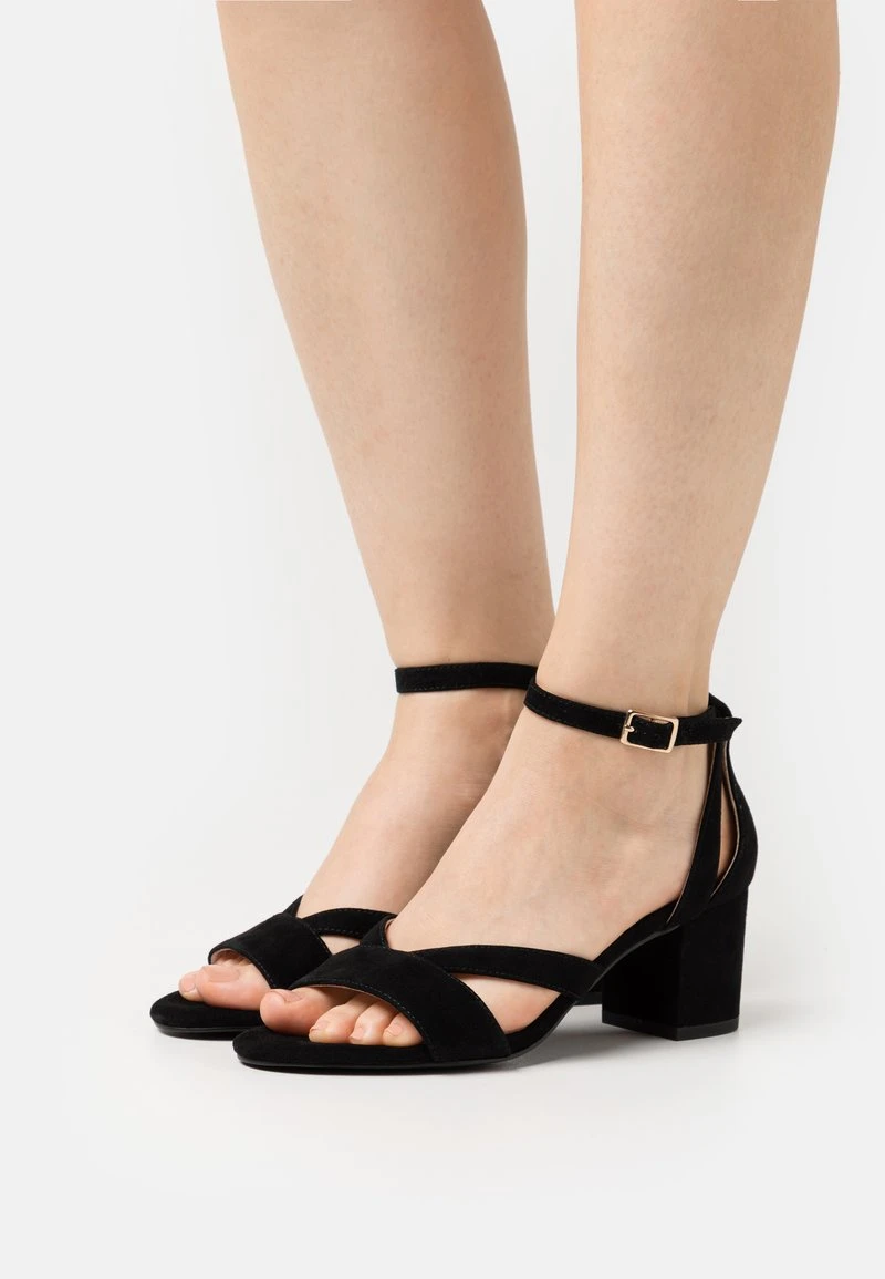 LEATHER WIDE FIT - Riemensandalette - Black 1 LEATHER WIDE FIT - Riemensandalette - Black