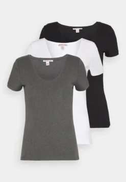 Anna Field 3 PACK - T-Shirt Basic - Black, White -Trendgeschäft Für Modische Damenbekleidung d8673abc075746a285714e911a623aef 1