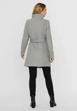 Vero Moda VMTWODOPE BELT JACKET - Kurzmantel - Light Grey Melange -Trendgeschäft Für Modische Damenbekleidung e8228019e7864fd1b9d88076de92c7b8