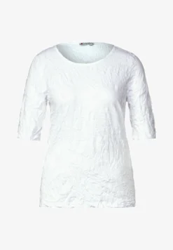 STREET ONE CRASH OPTIK - T-Shirt Basic - Weiß -Trendgeschäft Für Modische Damenbekleidung fa753e28101a427e8e154a90a54adfdf